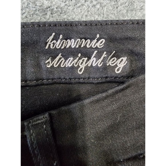 7 For All Mankind Women's Size 29 Black Denim Kimmie Straight Leg Jeans - Picture 4 of 6